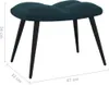 vidaXL Fauteuil relax avec pouf Bleu velours Voir les images du produit 19