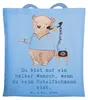 Mr. & Mrs. Panda Tragetasche Hotelfachmann Herz - Sky Blue Produktbild-Vorschau 1