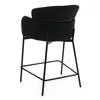 A black upholstered counter stool with a metal frame is shown from the back against a white background. Produktbild-Vorschau