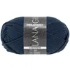 A ball of dark blue yarn on a light gray background. Produktbild-Vorschau