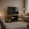 Regał pod telewizor Relaxdays, 4 półki, otwarty, regał pod Podgląd zdjęcia produktu 2
