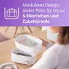 A person is holding a baby bottle sterilizer and dryer. Produktbild-Vorschau