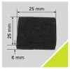 Tarrox Filzgleiter 25x25x6 mm eckig schwarz selbstklebend 8 Produktbild-Vorschau 5