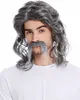 WIG ME UP Perücke Bart Gallier Germane Grau Produktbild-Vorschau 4