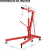 Wiltec Grue d’atelier – Capacité max. 1000 kg – Hauteur Voir les images du produit 6