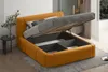 Polsterbett OLAF -OM 140 x 200 mit Bettkasten. Farbe: Gelb Produktbild-Vorschau 3