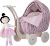 LILI Puppenwagen aus Weide Rosa 48X28 H26/47 CM Produktbild-Vorschau 8