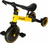 A yellow and black children's tricycle is shown against a white background. Podgląd zdjęcia produktu