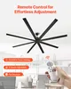 SucceBuy 244 cm stropní ventilátor bez světla, 6rychlostní Náhled obrázku produktu 5