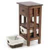 TELEFONTISCH "RATTAN 70" | 70x38x28cm (VxŠxH), mahagón | Náhľad obrázku produktu 3