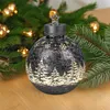 formano Deko-Kugel Frosty grau 30cm mit LED Licht Timer Produktbild-Vorschau 2