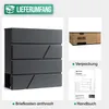 Avalo Briefkasten Edelstahl Anthrazit mit Zeitungsfach und Produktbild-Vorschau 9