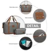Graue Handgepäcktasche für Damen, 40 x 30 x 20 cm, mit Produktbild-Vorschau 11