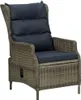Poltrona da giardino regolabile con cuscini in poly rattan Anteprima dell’immagine prodotto 6