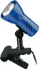 A blue clip-on lamp with a black adjustable neck and clip. Anteprima dell’immagine prodotto