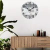 Graue Wanduhr – rustikale Wanduhr, batteriebetrieben, Produktbild-Vorschau 2
