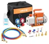 VEVOR vacuümpomp met manometer, 4,5 CFM (127 liter/minuut), Productafbeelding-voorbeeld 2