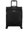 A black American Tourister suitcase is shown from the front. Produktbild-Vorschau