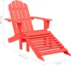 vidaXL Chaise de jardin Adirondack avec repose-pieds en Voir les images du produit 8