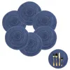 OKWISH 6er Set Tischsets Abwaschbar Rund, Platzsets Blau Produktbild-Vorschau 8