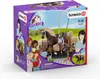 The image shows the packaging of a Schleich Horse Club toy set, featuring a horse, a girl, and a wash station. Produktbild-Vorschau