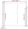 vidaXL Seitenmarkise Ausziehbar Schwarz 200x500 cm Produktbild-Vorschau 8