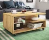 Holz Sofatisch Couchtisch Rollen Stango Anteprima dell’immagine prodotto 3