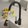 Miscelatore da cucina con bocca estraibile, nero, Anteprima dell’immagine prodotto 2