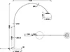 Technical drawing of a floor lamp with dimensions and different views. Anteprima dell’immagine prodotto