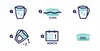A series of icons illustrating the steps for using a water filter. Náhľad obrázku produktu