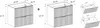 Diagrams and illustrations of a bathroom vanity unit with dimensions and drawer details. Anteprima dell’immagine prodotto