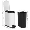 SONGMICS Mülleimer, Kosmetikeimer aus Stahl, 10 Liter, Produktbild-Vorschau 8
