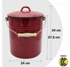 KARL KRÜGER cestino con coperchio smaltato 10l rosso Anteprima dell’immagine prodotto 7