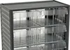 A close-up view of a gray storage cabinet with multiple clear drawers. Produktbild-Vorschau