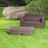 Sofa ogrodowa z podnóżkiem i zestawem mebli ogrodowych z Podgląd zdjęcia produktu 4