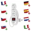 Prodlužovací kabel 1,2 m / 3 zásuvky / s vypínačem / bílý / PVC / 1 mm2 Náhľad obrázku produktu