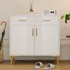 Sideboard Wohnzimmer, Kommode mit 4 Türen Goldene Produktbild-Vorschau 1