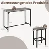 3dílná sada kuchyňských stolů ve výšce pultu, průmyslový Náhled obrázku produktu 8