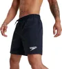 A man wearing navy blue Speedo swim shorts. Produktbild-Vorschau