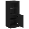 A black cabinet with an open door and shelves. Anteprima dell’immagine prodotto