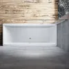 SONNI Rehausse de baignoire 100x130cm argenté, paroi de Voir les images du produit 3