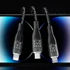Schnellladekabel 120W 1,2 m 3in1 USB - USB-C / microUSB / Produktbild-Vorschau 4