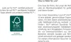 The image contains text in English, German, and French, along with an FSC logo and certification details. Produktbild-Vorschau