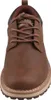A close-up, front-facing view of a brown leather shoe. Voir les images du produit
