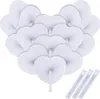 Weiß Papier Handfächer Herzform Hochzeit Gästegeschenk (48 Produktbild-Vorschau 1