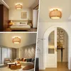 Lampada da soffitto in rattan intrecciato a mano stile Anteprima dell’immagine prodotto 7