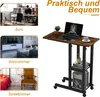 Laptoptisch mit Rollen,Computertisch Schreibtisch Mobiler Produktbild-Vorschau 3