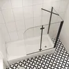 90x70x140cm Badewannenaufsatz Schwarz 2-teilig für Produktbild-Vorschau 3