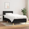 vidaXL Boxspringbett mit Matratze Schwarz 100x200 cm Stoff Produktbild-Vorschau 2
