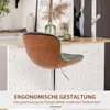 HOMCOM, sada 2 barových židlí s podnožkou, výškově Náhled obrázku produktu 4